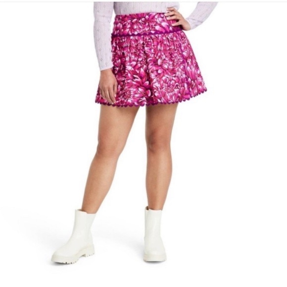 Kika Vargas x Target Pink Floral Mini Skirt Women’s 6